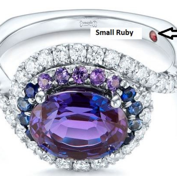 Sapphire diamond ring - Picture 4 of 8
